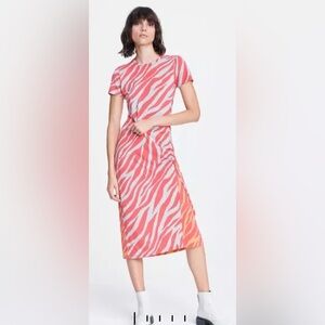 Rag & Bone Ina Tiger-Stripe Midi Dress.  WORN ONCE!!